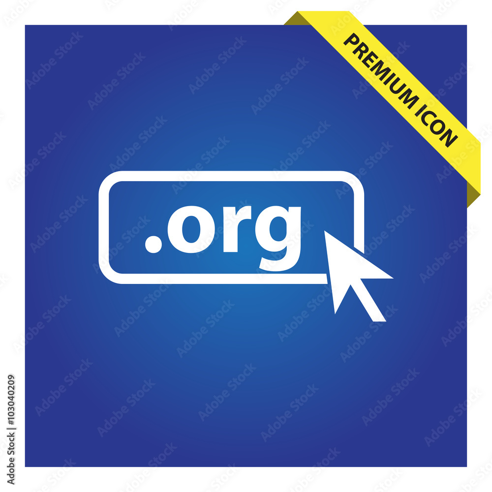 Poster domain org icon. top-level internet domain