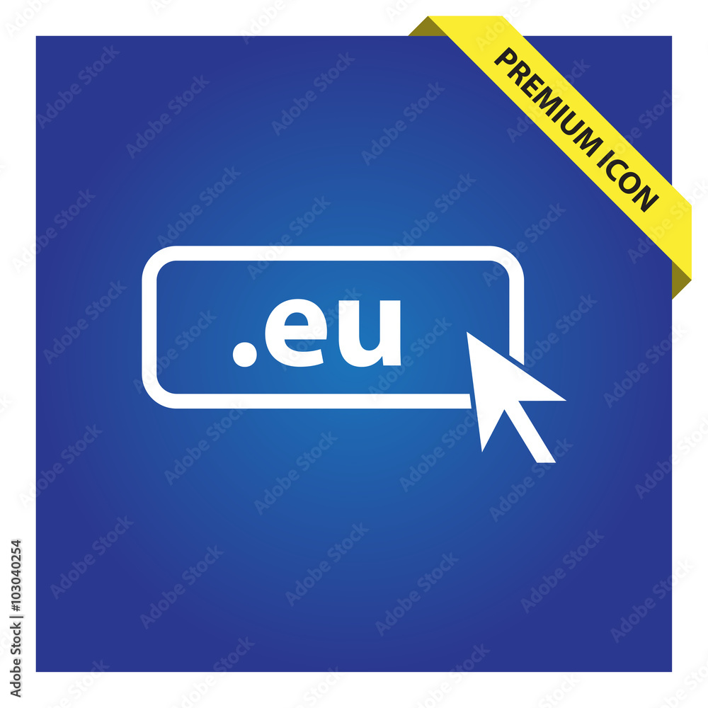 Poster domain eu icon. top-level internet domain