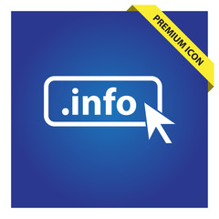 Domain INFO icon. Top-level internet domain