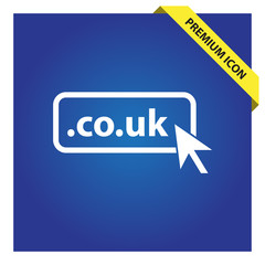 Domain CO UK icon. Top-level internet domain