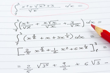 Mathematics: handwritten formulas