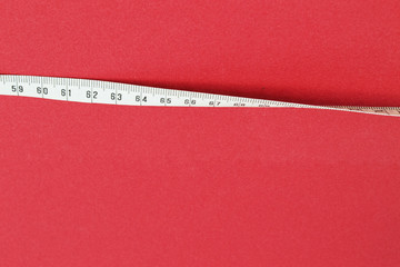 ribbon on a red background