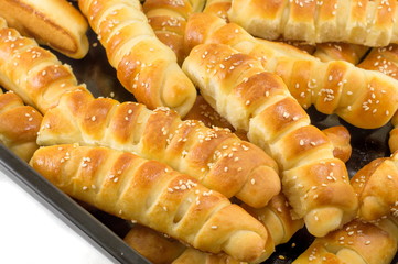 bunch of sesame pastry