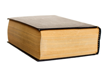 old black book isolated on the white background