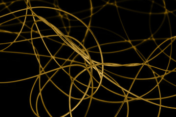 yellow cable on the black background. The inversion