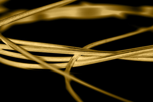 yellow cable on the black background. The inversion
