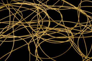 yellow cable on the black background. The inversion