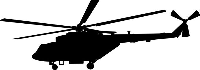 helicopter vector silhouette