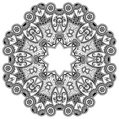 Vector henna tatoo mandala. Mehndi style.

