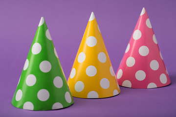 Three party hats