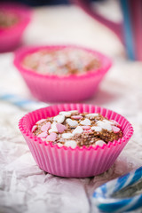 Muffins Happy Valentine Day Colorful cakes sweet hearts
