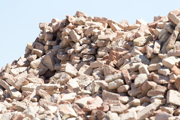 a pile of old bricks