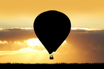 hot air balloon in the sky