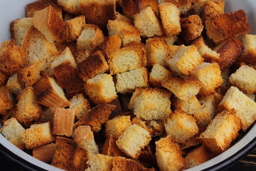 small pieces of crackers