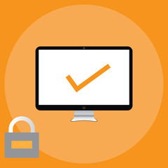 Flat illustration of security center