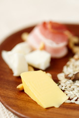 Risotto ingredients, shallow focus