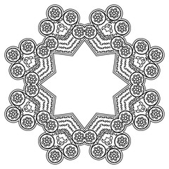 Vector henna tatoo mandala. Mehndi style.

