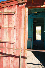 Caboose - Abandoned caboose from the ghost town of Rhyolite, Nevada.