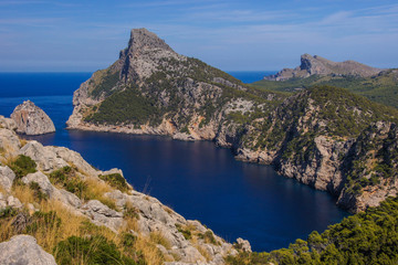 Fototapeta na wymiar Steilküste am Cap de Formentor auf Mallorca
