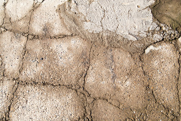 cracked concrete wall as background. texture
