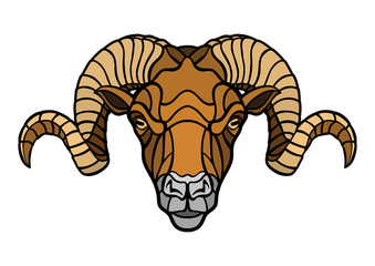 Ram head mascot