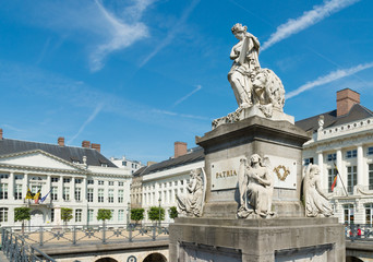 Fototapeta na wymiar Martyrs square in Brussels