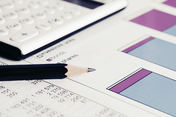 Obraz premium Financial accounting stock market graphs analysis