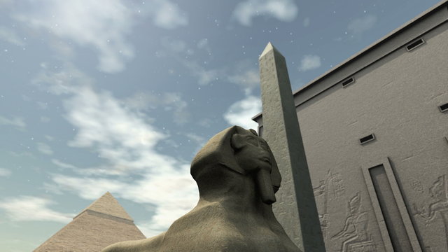 Animated ancient temple in Egypt 4K