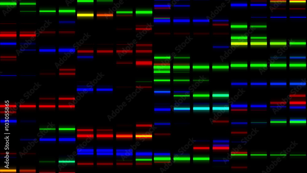 Poster Animation of colored squares moving fast 