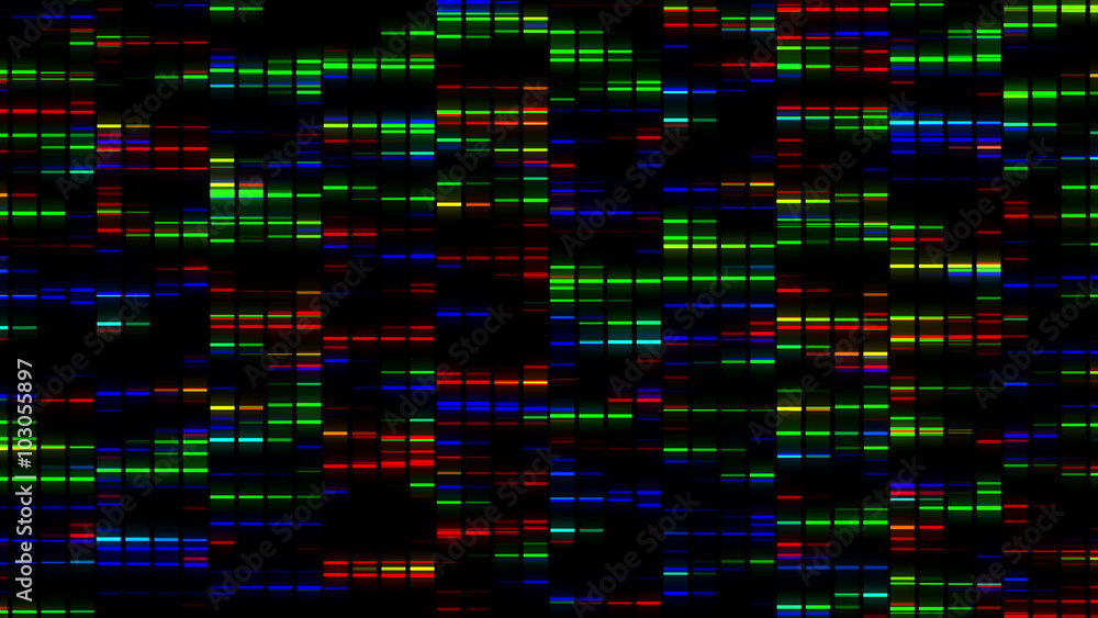 Poster animation of colored squares moving fast