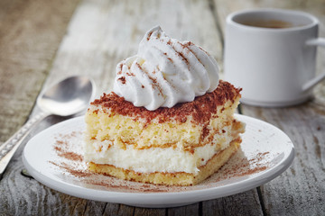 cake with whipped cream