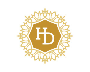 HD initial royal letter logo