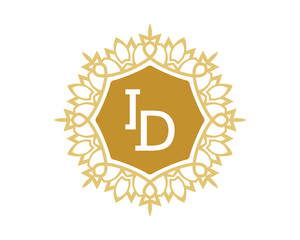 ID initial royal letter logo