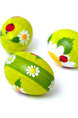 easter eggs isolated on white