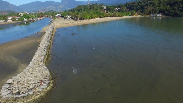 Aerial view beach of parati in rio de janeiro state brazil