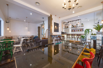 Cafe bar interior