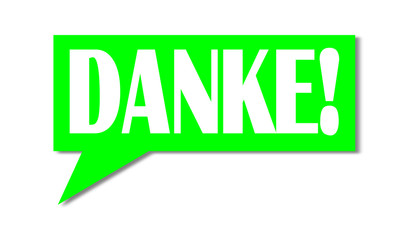 Sprechblase Danke 