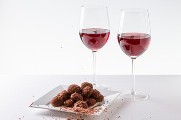 Chocolate Truffles with Red Wine
