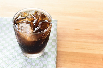 drink cola in glass