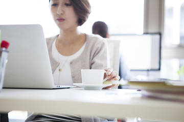 Women are the paper work in the office