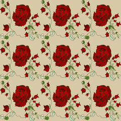red rose pattern