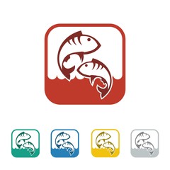 fish logo icon Vector
