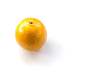 Orange on the isolate white background. and clipping path