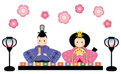 ひな祭り　内裏雛　壇花雪洞