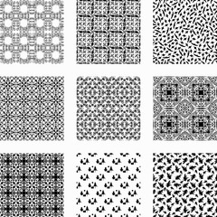 9 Universal different vector seamless patterns