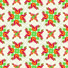 Flowers abstract seamless vector background pattern