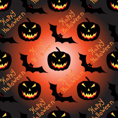 Halloween seamless vector pattern background wallpaper
