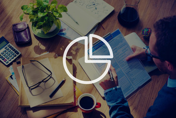 Market Share Business Graph Chart Competition Concept