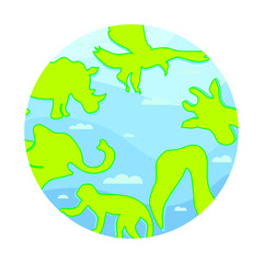 Naklejka premium animal set world wildlife day 