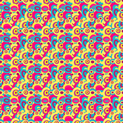 Naklejka premium circles in retro style seamless pattern
